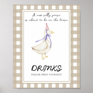 Poster Petite Oie - Boissons à volonté