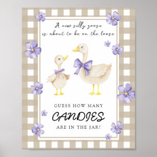 Poster Petite oie - devinez combien de bonbons