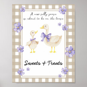 Poster Petite oie - douceurs et friandises shower bébé
