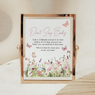 Poster Petite Papillon Fleur Sauvage Ne Dis Pas Bébé