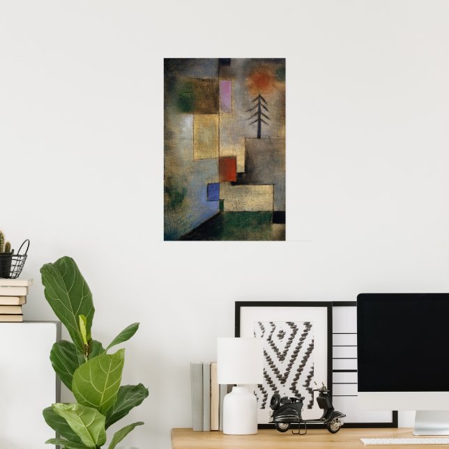 Poster Petite photo de Fir Trees par Paul Klee (Bureau à domicile)