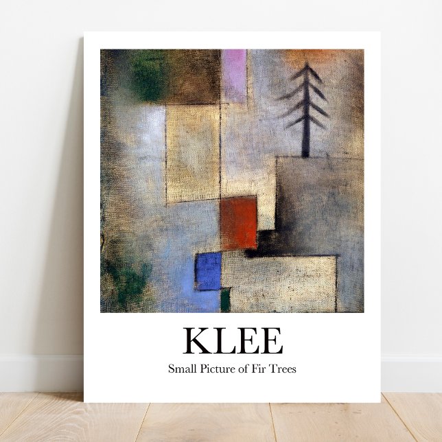 Poster Petite photo de Fir Trees par Paul Klee (Klee's captivating "Small Picture of Fir Trees"! Own this iconic abstract masterpiece.)