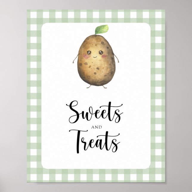 Poster Petite pomme de terre - bonbons et friandises baby (Devant)