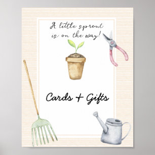 Poster Petite pousse - cartes et cadeaux baby shower