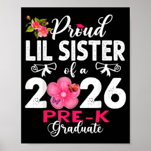 Poster Petite sœur fière de mères diplômées de pré-matern
