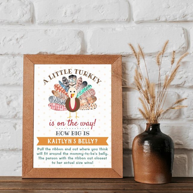 Poster Petite Turquie En Route ! Baby shower de Thanksgiv (Créateur téléchargé)