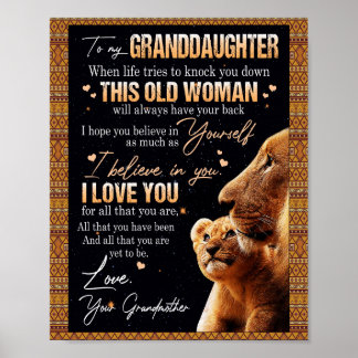 Poster Petites-filles amantes | Lettre à ma petite-fille
