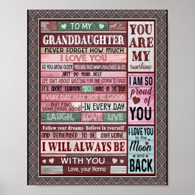 Poster Petites-filles amantes | Lettre à ma petite-fille (Devant)