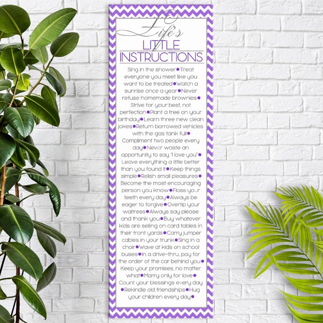 Poster Petites instructions de la vie Clair violet (Créateur téléchargé)