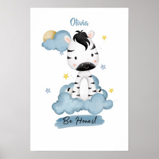 Poster Petites leçons Zèbre des nuages