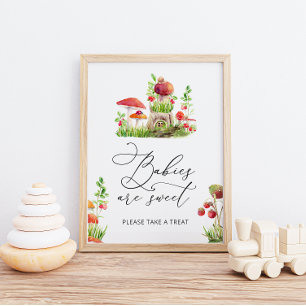 Poster Petits champignons sauvages Les bébés sont de l'af