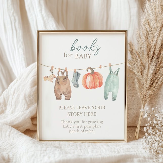 Poster Petits Citrouilles Vêtements D'Automne Livres Pour (Créateur téléchargé)