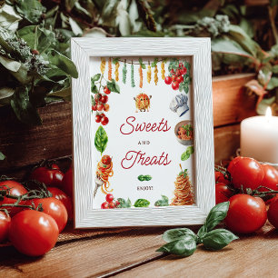 Poster Petits friandises pour Baby Shower Meatball