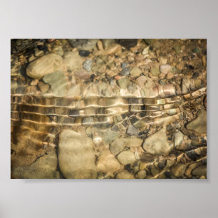 Poster Petits galets de ruisseau roches nature