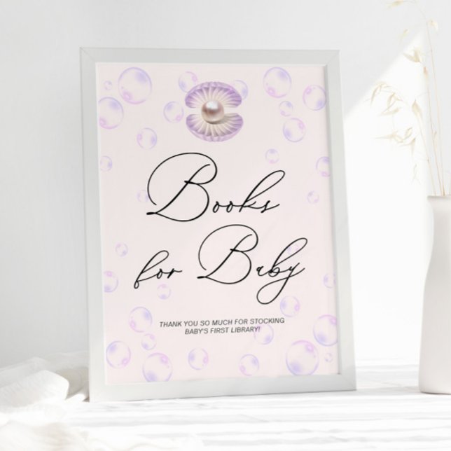 Poster Petits Livres Pearl Pour Baby shower Bébé (Créateur téléchargé)