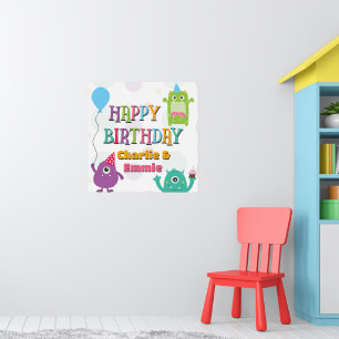 Poster Petits Monstres Joyeux Anniversaire, Quel Que Soit