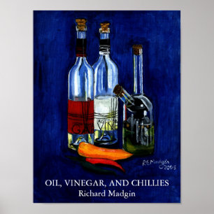 Poster Pétrole, vinaigre, et piments