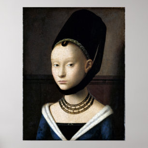 Poster Petrus Christus Portrait d'une jeune femme