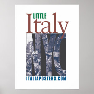 Poster Peu d'affiche de logo de l'Italie New York City