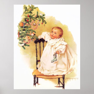 Poster Peu de fille de Noël de Maud Humphrey