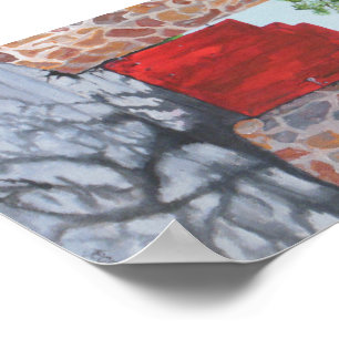 Poster Peu de porte rouge