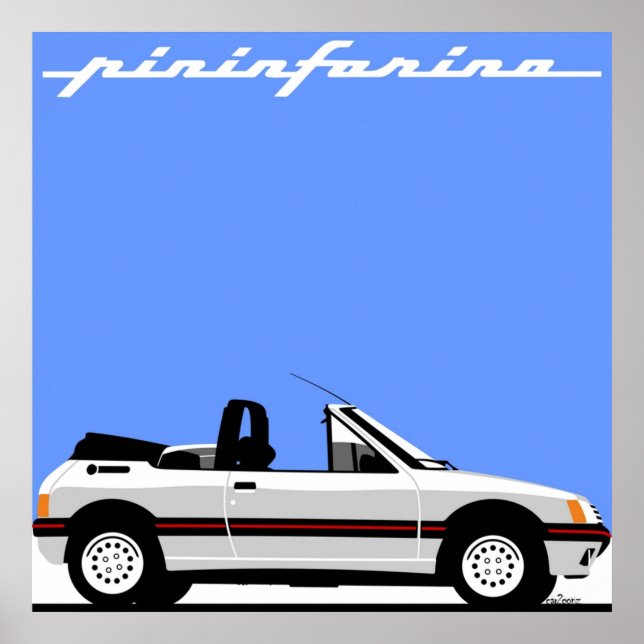 Poster Peugeot 205 CTI (Devant)