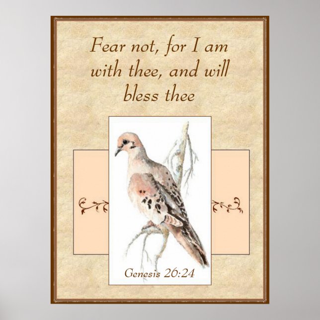 Poster Peur non encouragée Aquarelle Carte postale Oiseau (Devant)