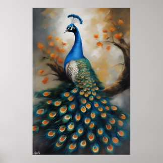 Poster | Pfau | Malerei