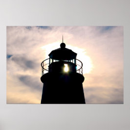 Poster Phare au coucher du soleil