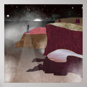 Poster Phare brumeux