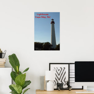 Poster Phare, Cape May, NJ