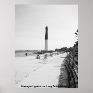 Poster Phare de Barnegat, île de Long Beach