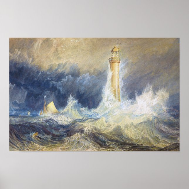 Poster Phare de Bell Rock Joseph Mallord William Turner (Devant)