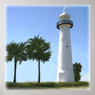 Poster phare de biloxi