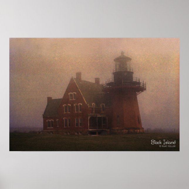 Poster Phare de Block Island (Devant)
