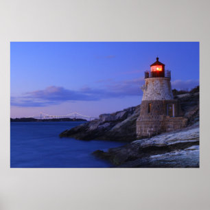 Poster Phare de Castle Hill et pont Newport