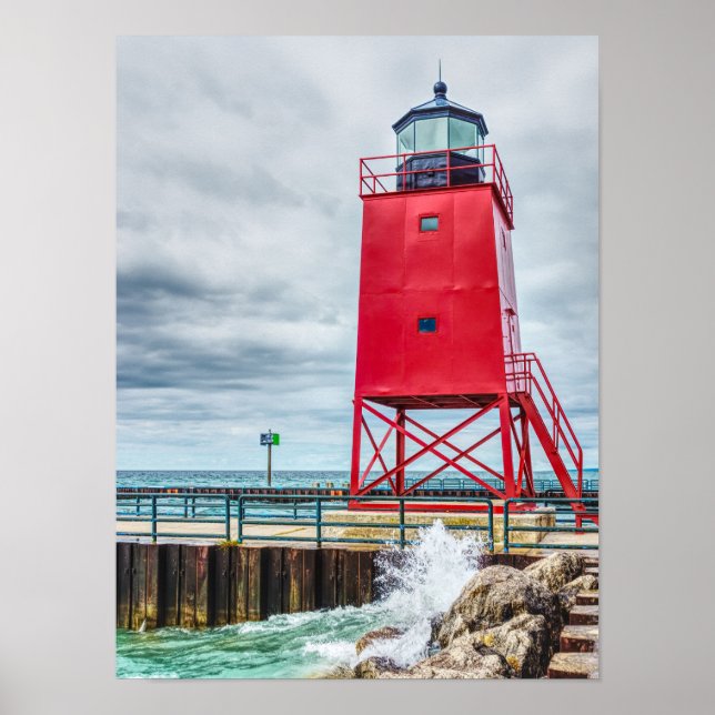 Poster Phare de Charlevoix-Sud Pierhead (Devant)