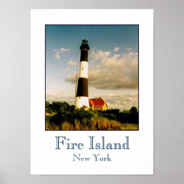 Poster "Phare de Fire Island au coucher du soleil" (Devant)