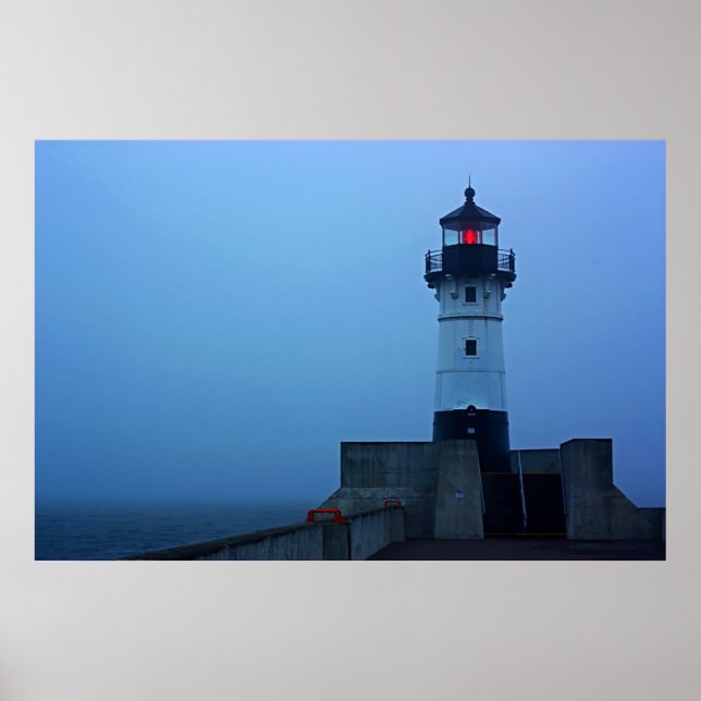 Poster Phare de Foggy North Pier (Devant)