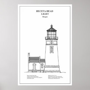 Poster Phare de Heceta Head - Oregon - BD