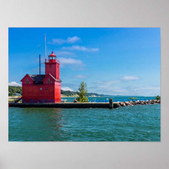 Poster Phare de Holland Harbour (Devant)