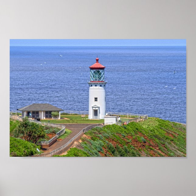 Poster Phare de Kilauea sur Kauai, Hawaii (Devant)