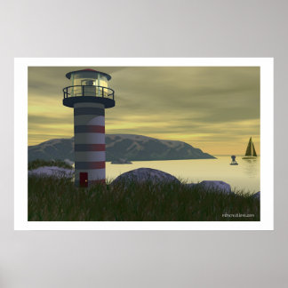 Poster Phare de la baie