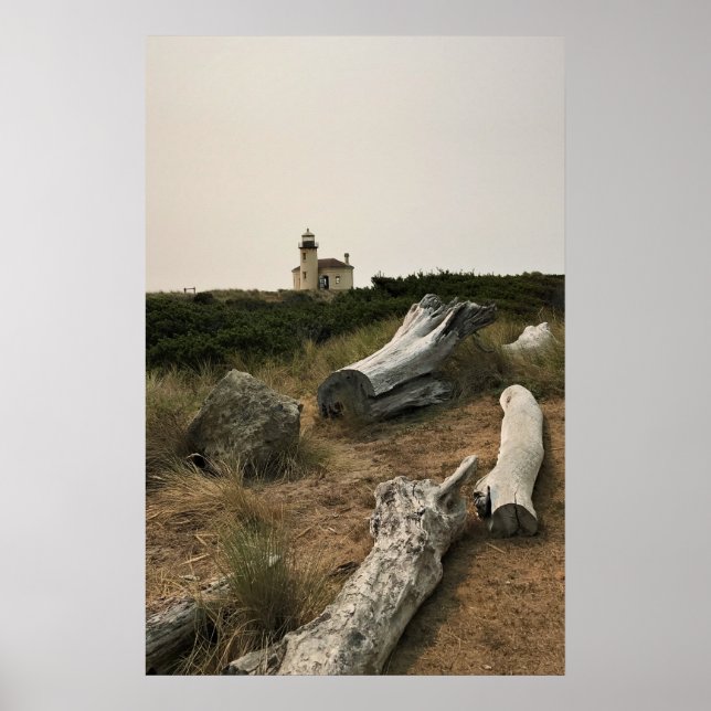 Poster Phare de la rivière Coquille, OU (Devant)