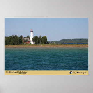 Poster Phare de l'île Sainte-Hélène - Michigan
