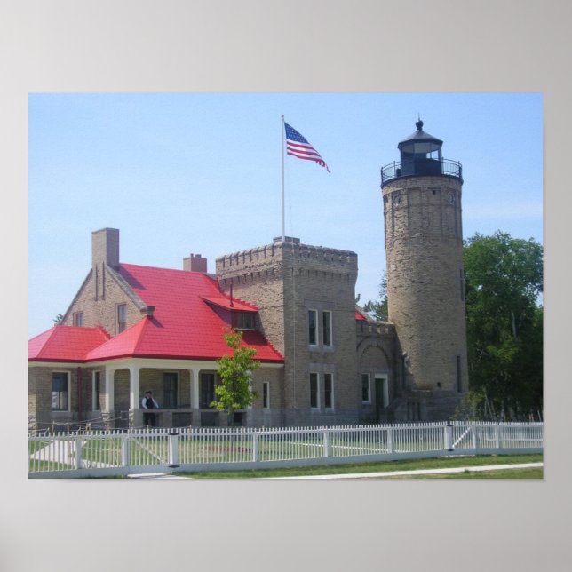 Poster Phare de Mackinac (Devant)