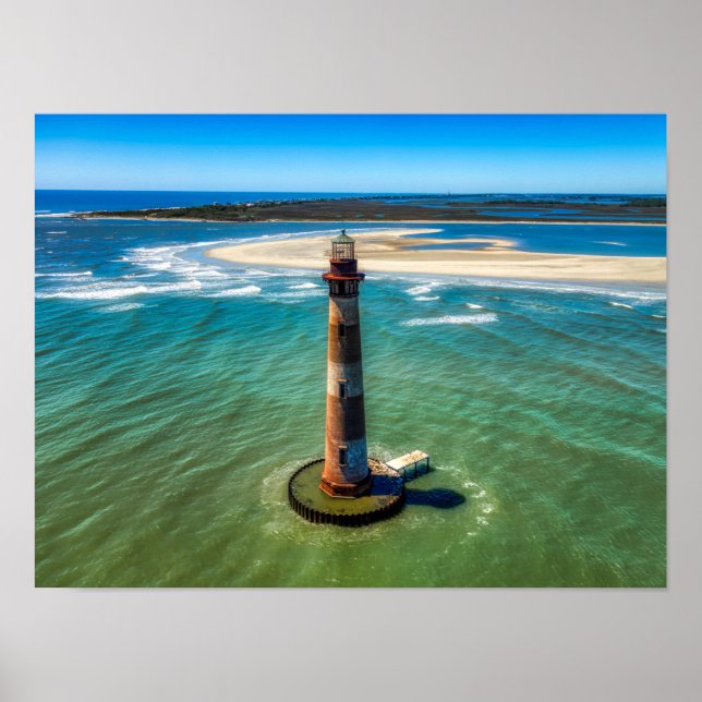Poster Phare de Morris Island (Caroline du Sud) (Devant)