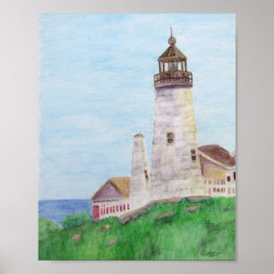Poster Phare de point de Pemaquid