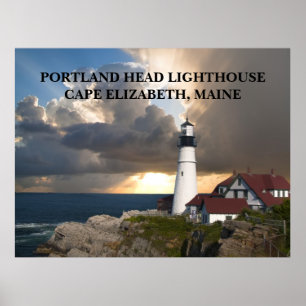 Poster Phare de Portland Head Cape Elizabeth Maine