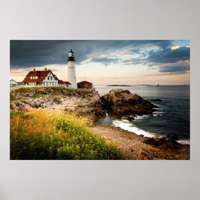Poster Phare de Portland Head | Cape Elizabeth, Me (Devant)